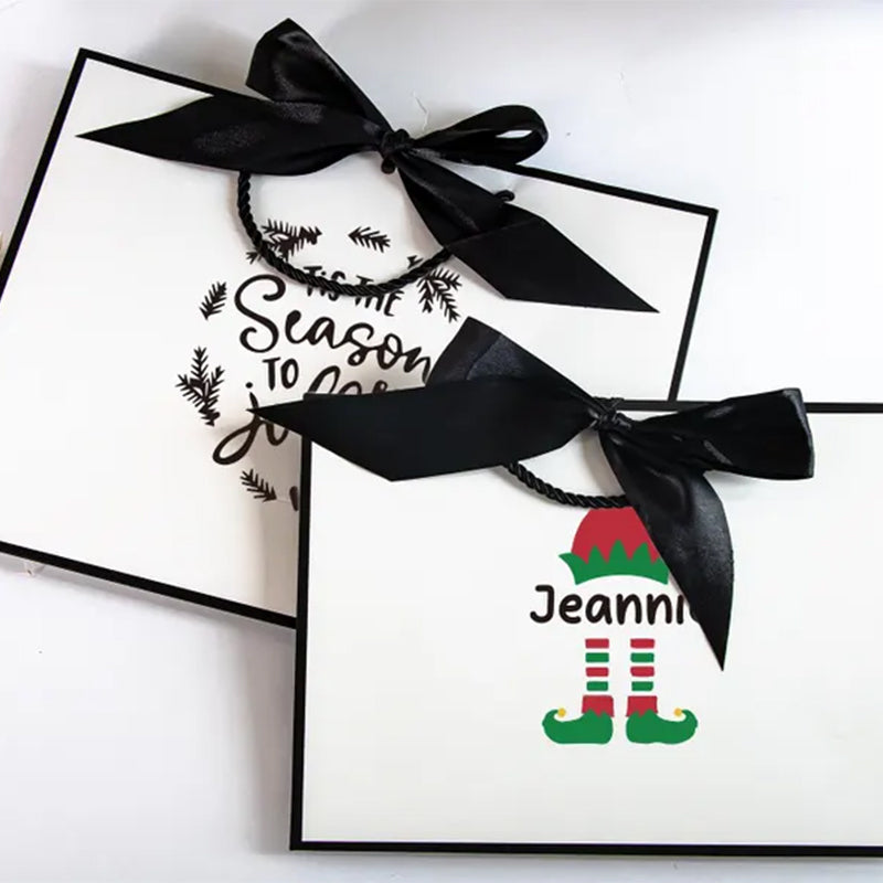 Custom 2025 Christmas Gift Bags, Personalized Women Xmas Gift Bags
