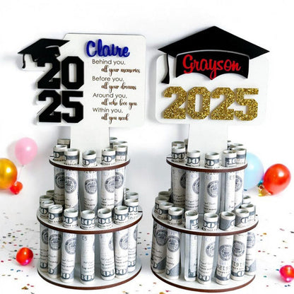 Personalized graduation money holder , graduation money tree gifts for her