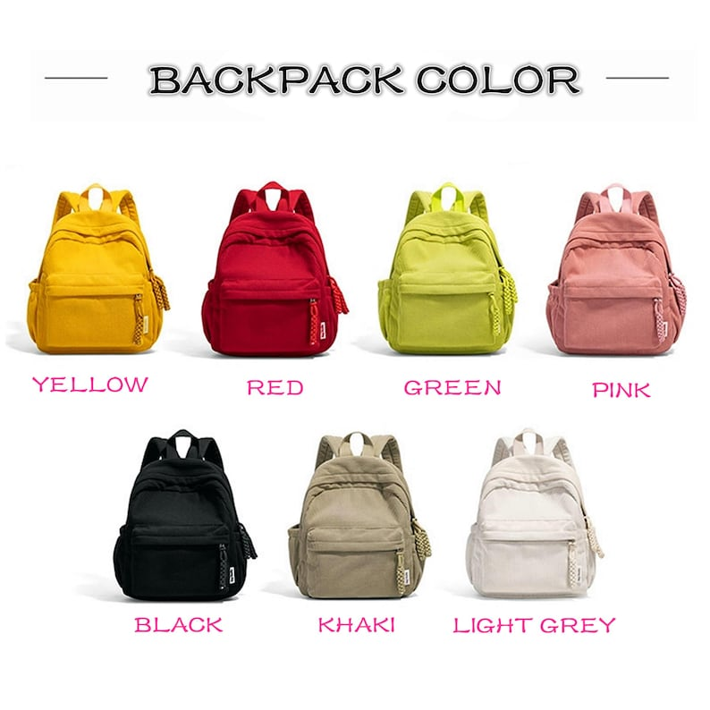 Personalized Corduroy Kids Backpack: Custom Name Schoolbag