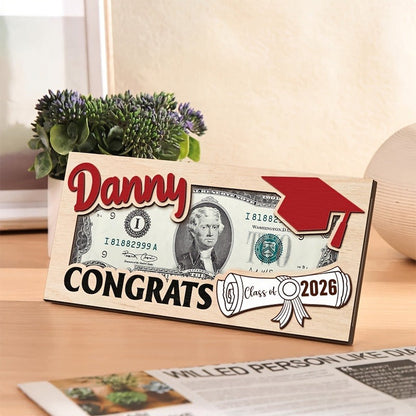 Personalized Graduation 2026 Money Holder Gift | Custom Gift for Grad Student
