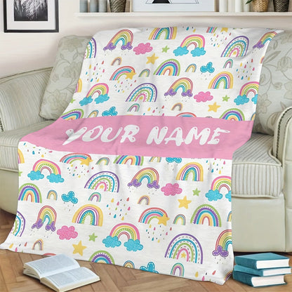 Customize Your Own Rainbow Blanket with Text