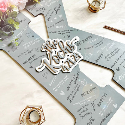 Wedding Guest Book, Wooden Wedding Letter