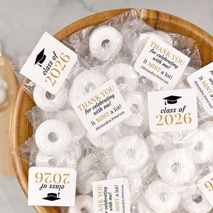 Graduation Mints, Class of 2026, Mint Favor Labels