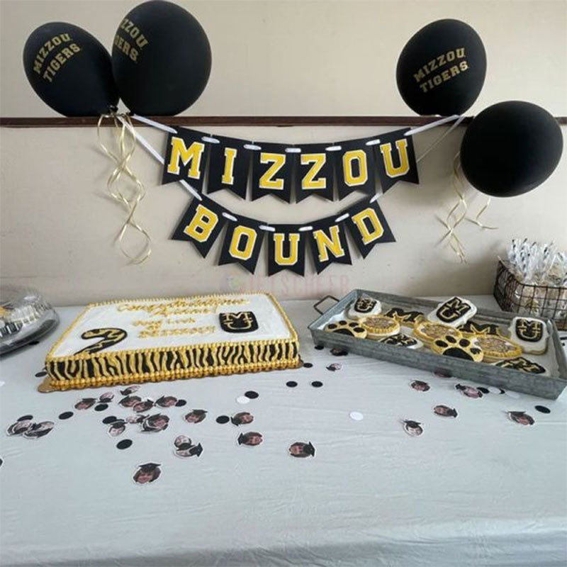Custom College Bound Banner, Double Layer Letters, Large 6x8" Pennants
