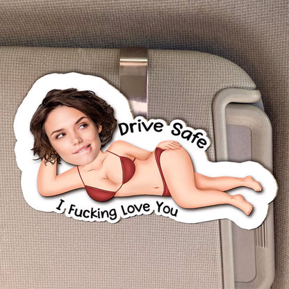 Personalized Photo  Car Visor Clip + Photo KeyChain