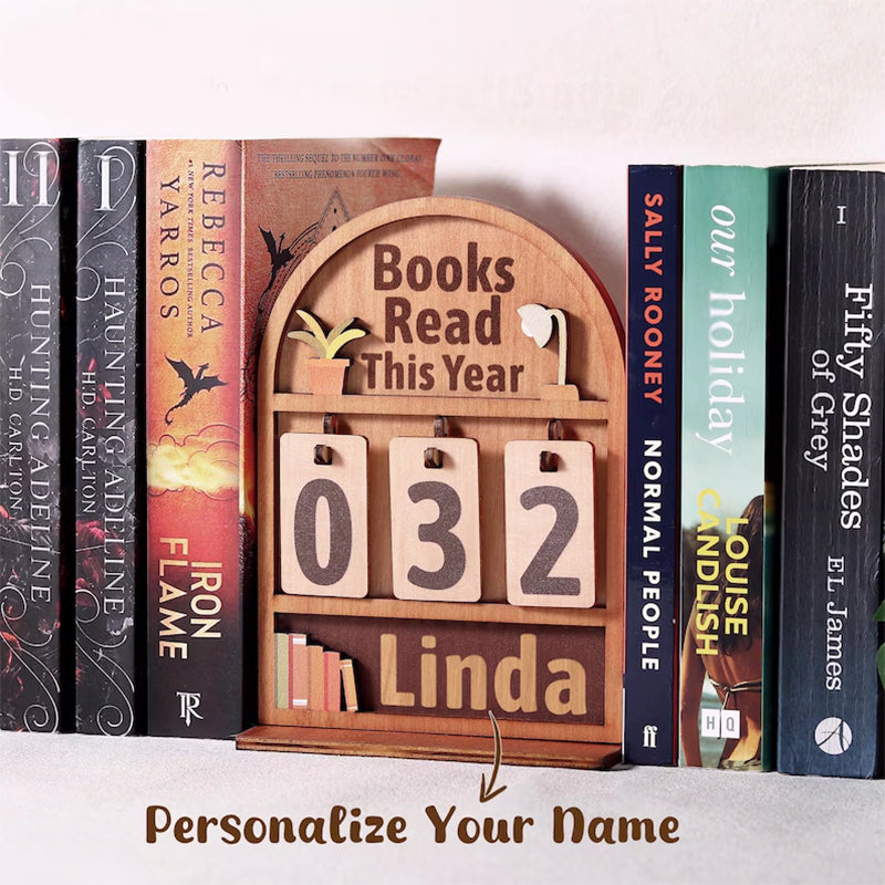 Personalized Book Tracker - Books Read This Year Counter