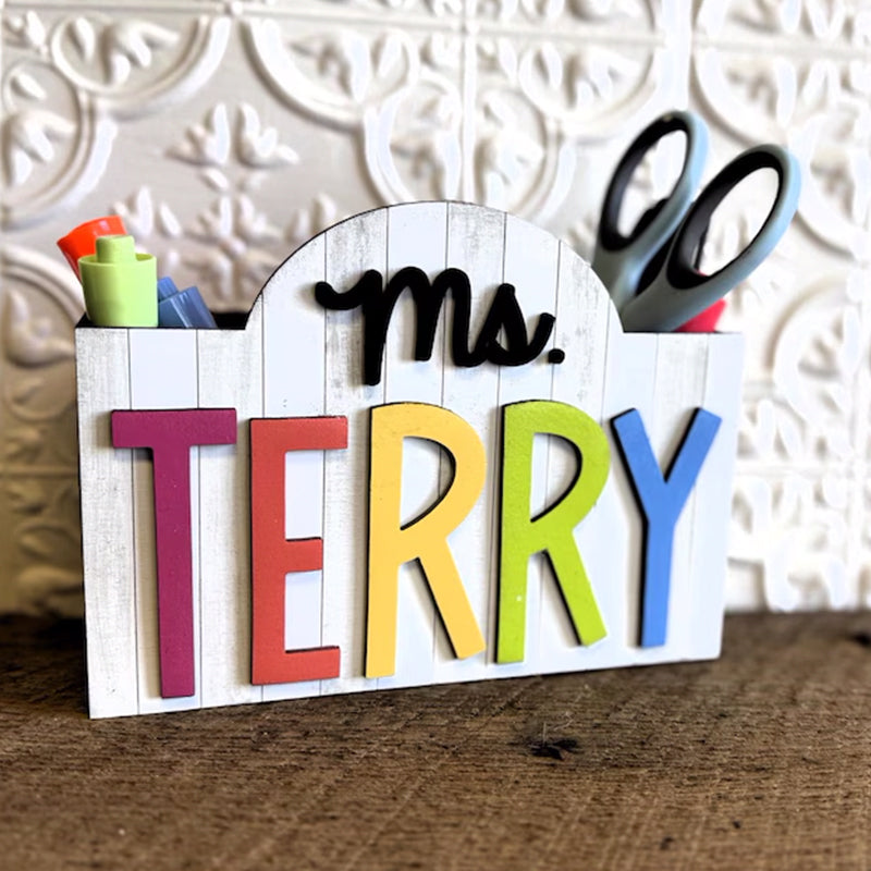 Teacher’s Gift Pencil Holder Desk Organizer