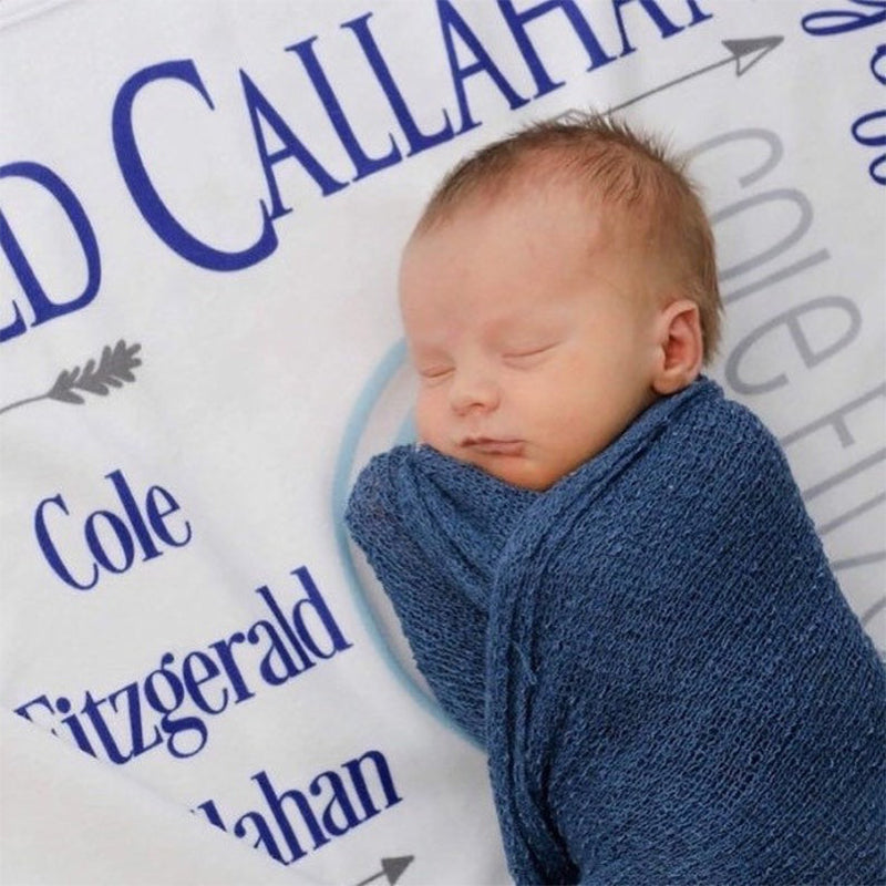 Personalized Boy Blanket - Monogram Boy Blanket