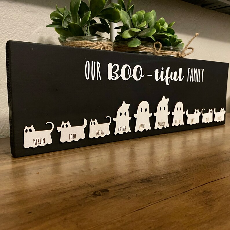 Our Boo-tiful family sign / Personalized Halloween decor