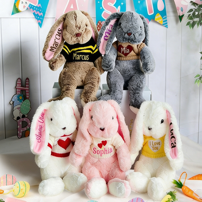 Easter Bunny| Embroidered Bunny Plush| Long Ears Bunny