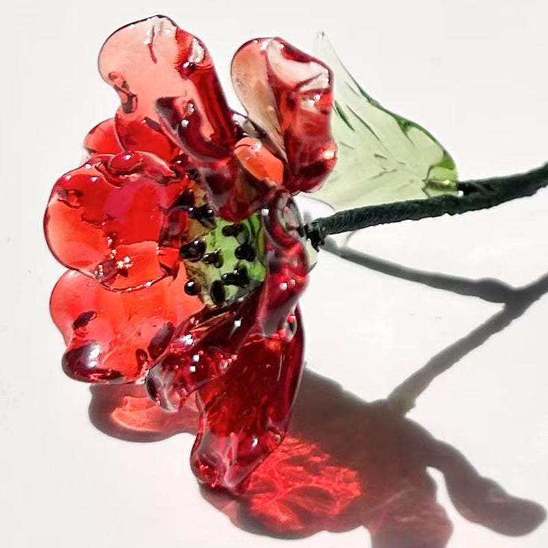 Glass Birth Month Flowers, Birth Flower Bouquet
