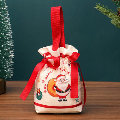 Christmas Gift Bag With Drawstring Packaging Box
