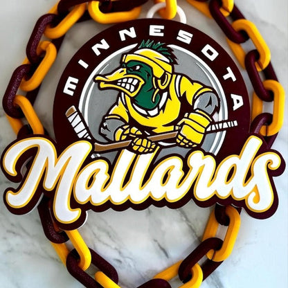 Custom Sports Turnover Chain, Oversized Medallion, Team mascot, Custom Colors