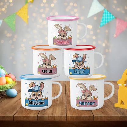 Personalized Bow Hat Easter Bunny 12 oz