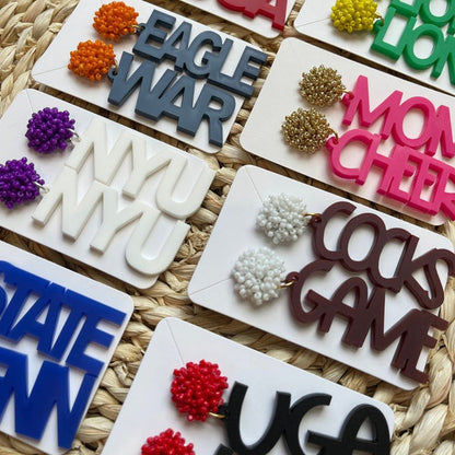 Personalized Custom Game Day Earrings