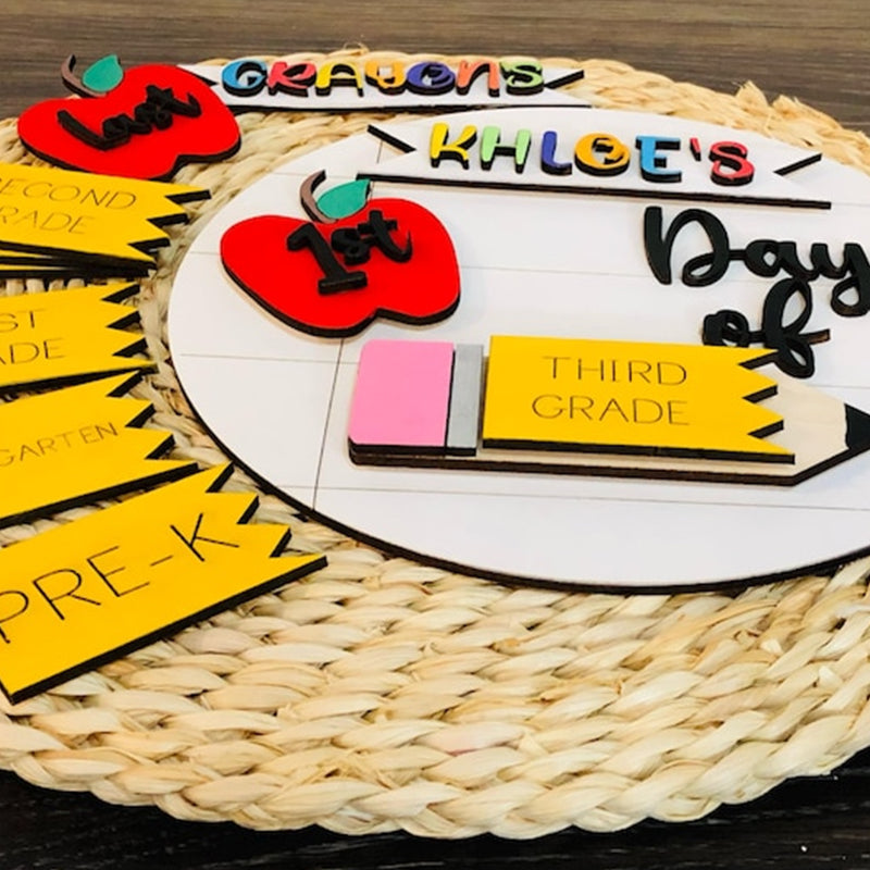 Back To School Sign, Interchangeable School Sign, School Milestone Sign