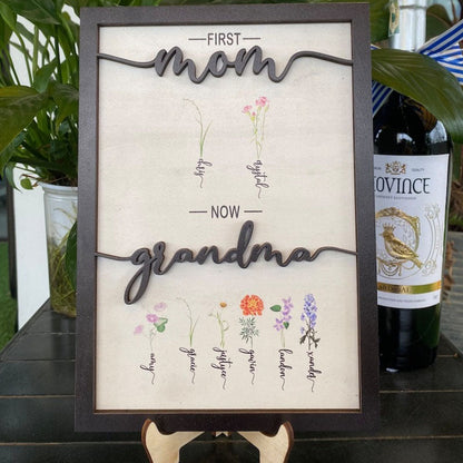 Personalized Birth Month Flowers, Mothers Day Gifts