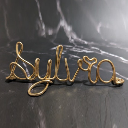 Name Plate, Wire Name Tag, Standing Desk Name