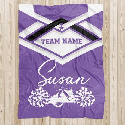 Personalized Cheer Blanket, Custom Cheerleader Blanket