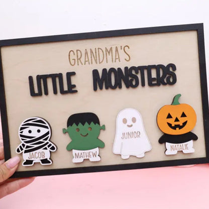 Personalized Grandma’s Little Monsters Sign