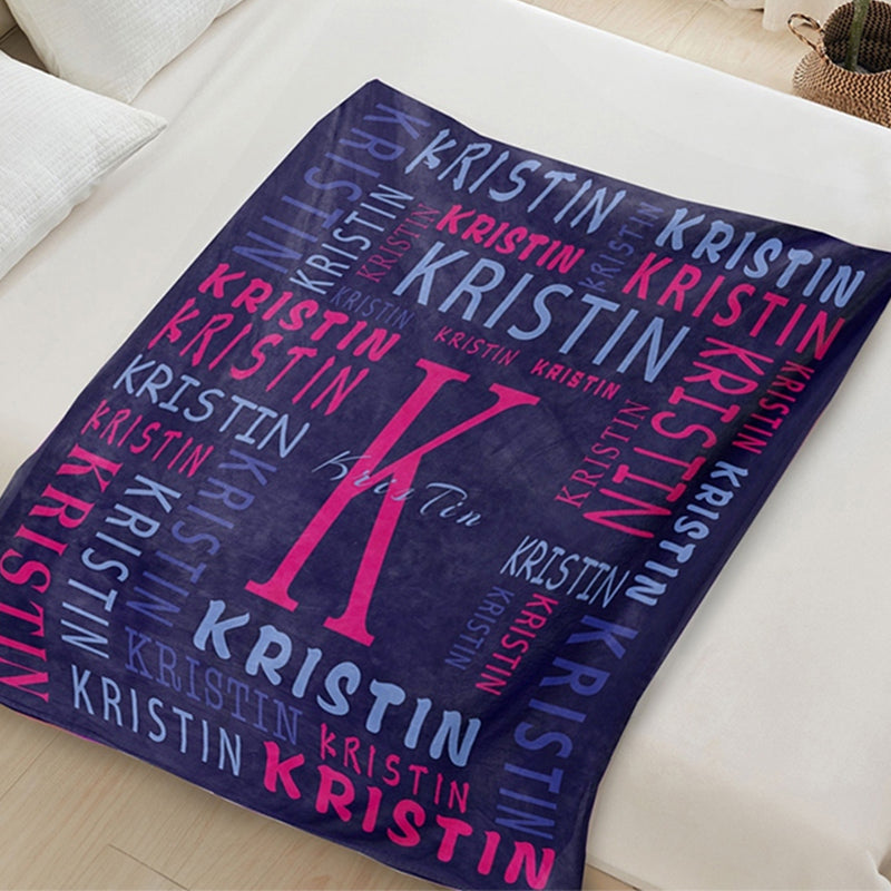 Personalized Polyester Blanket - Custom Name Blanket