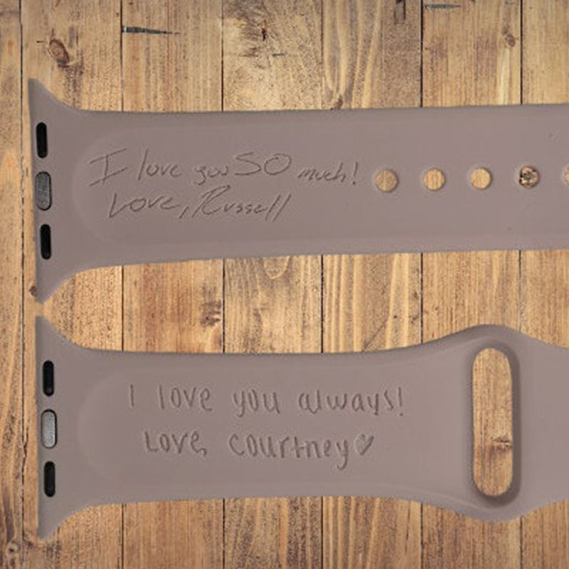 Personalized Inscription Apple Watch Bands Your Handwriting or Our Fonts