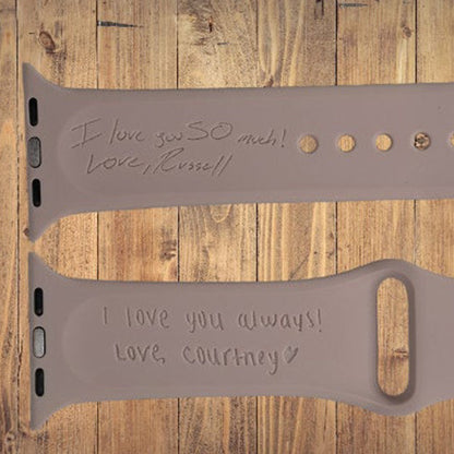 Personalized Inscription Apple Watch Bands Your Handwriting or Our Fonts