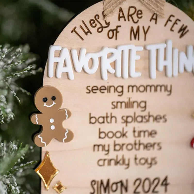 Few Of My Favorite Things Ornament, Personalized Kids Keepsake Ornament