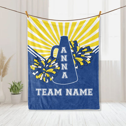 Personalized Cheerleading Blanket, Custom Name