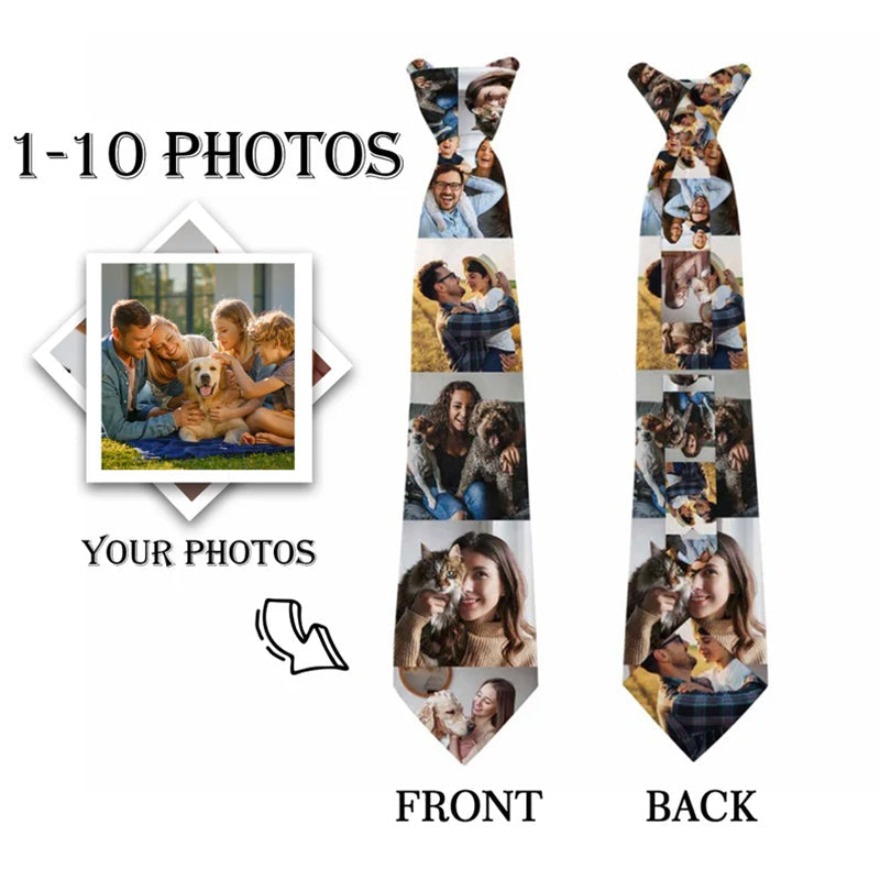 Custom Picture Tie,Photo Tie,Tie for Him,Custom Printed Ties