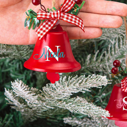 Personalized Christmas Jingle Bell, Custom Christmas Bell, Bell Ornament
