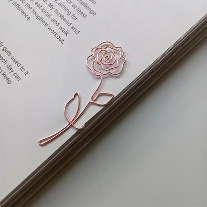 Rose Tulip Sakura Sunflower Wire , Personalized Gift Flower Planner Clip