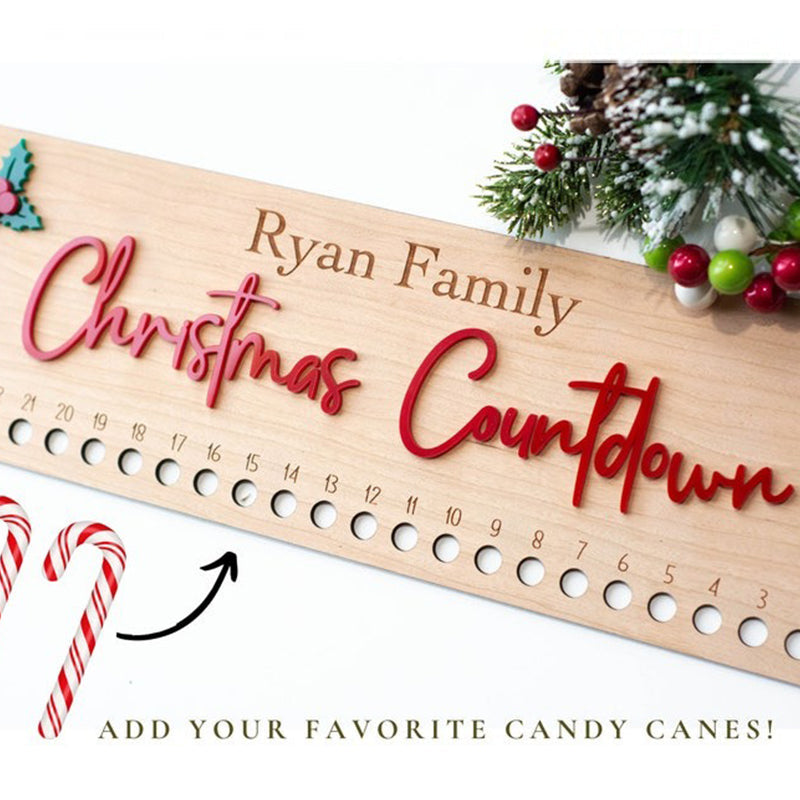 Candy Cane Christmas Countdown Personalized Christmas Advent Calendar for Kids