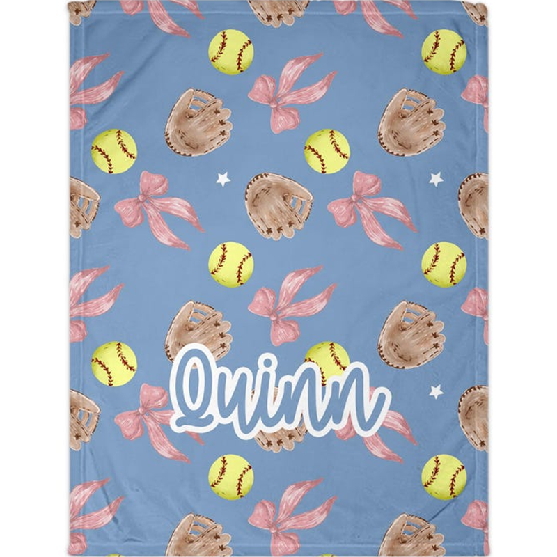 Customized Blankets  softball mat for girls