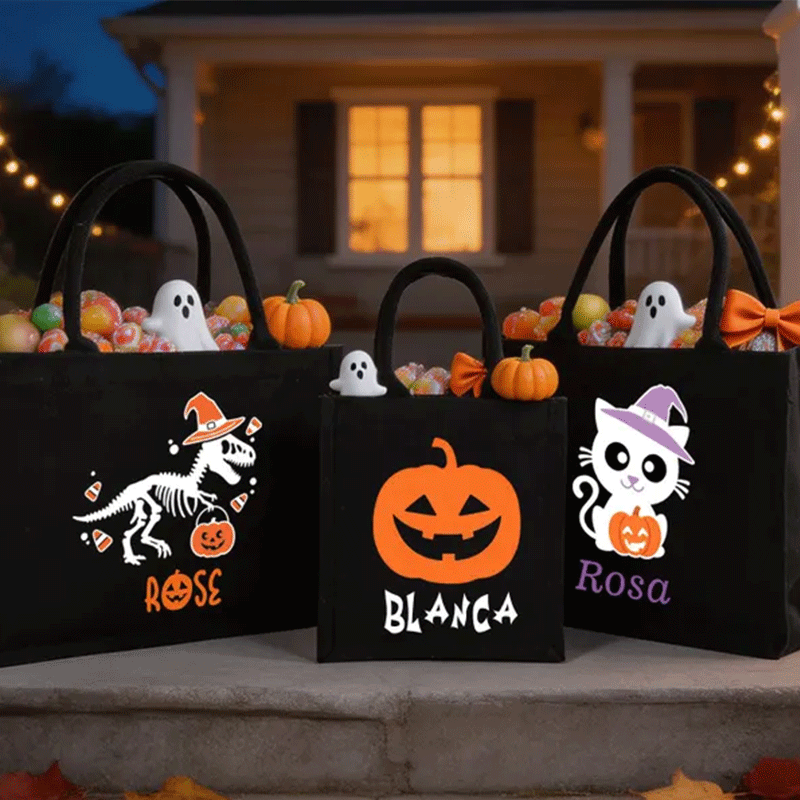 Trick or Treat Bags Personalized Halloween Bag Custom Halloween Treat Bags for Kids