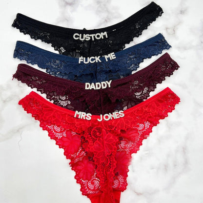 Custom Name Thong, Personalised Name Thong, Name Thong