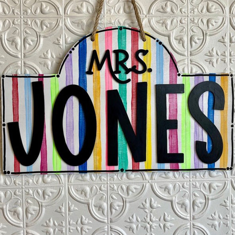 Personalized Teacher Door or Wall Sign, Classroom Sign, 3D or Print Teacher Name Sign