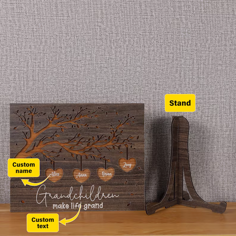 Personalized Wooden Sign for Grandparents