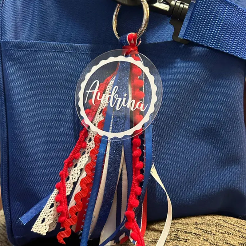 Sports theme Monogram Bogg Bag Charm Tassel