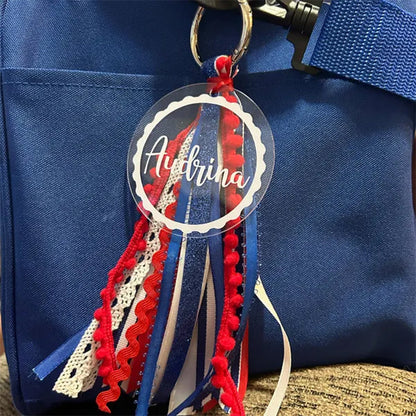 Sports theme Monogram Bogg Bag Charm Tassel