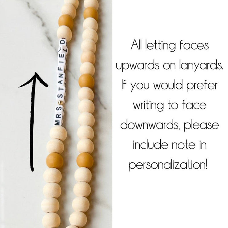 Lanyard Teacher Lanyard Beaded Teacher Lanyard