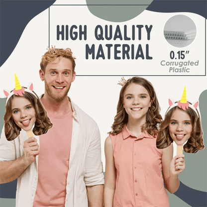 Custom Face on a Stick, Big Head Cutouts, Funny Bachelorette Decorations