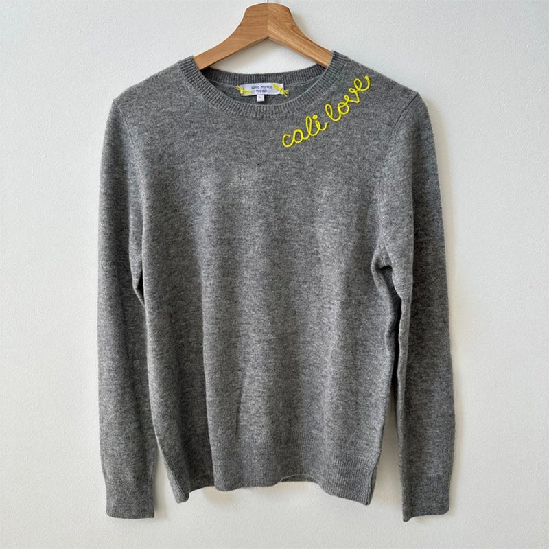 Customized CASHMERE Sweater, Embroidered Cashmere Clothing for Women