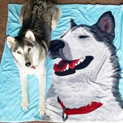 Pet Memorial Gifts Custom Printed Blanket-Photo Blanket Dog Blanket
