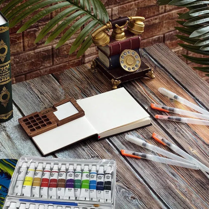 Portable watercolor set, Creative gift idea, Art supplies for journaling