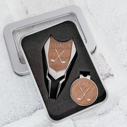 Personalized Divot Tool Set, Ball Marker, Golf Gifts for Men