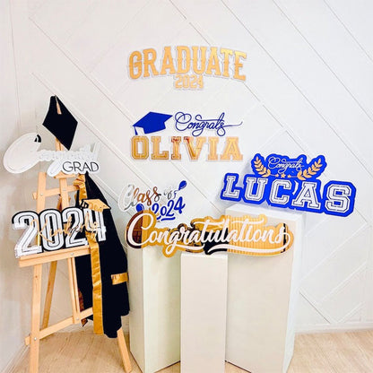 Graduation Name Sign, Graduation Party Backdrop Decoration