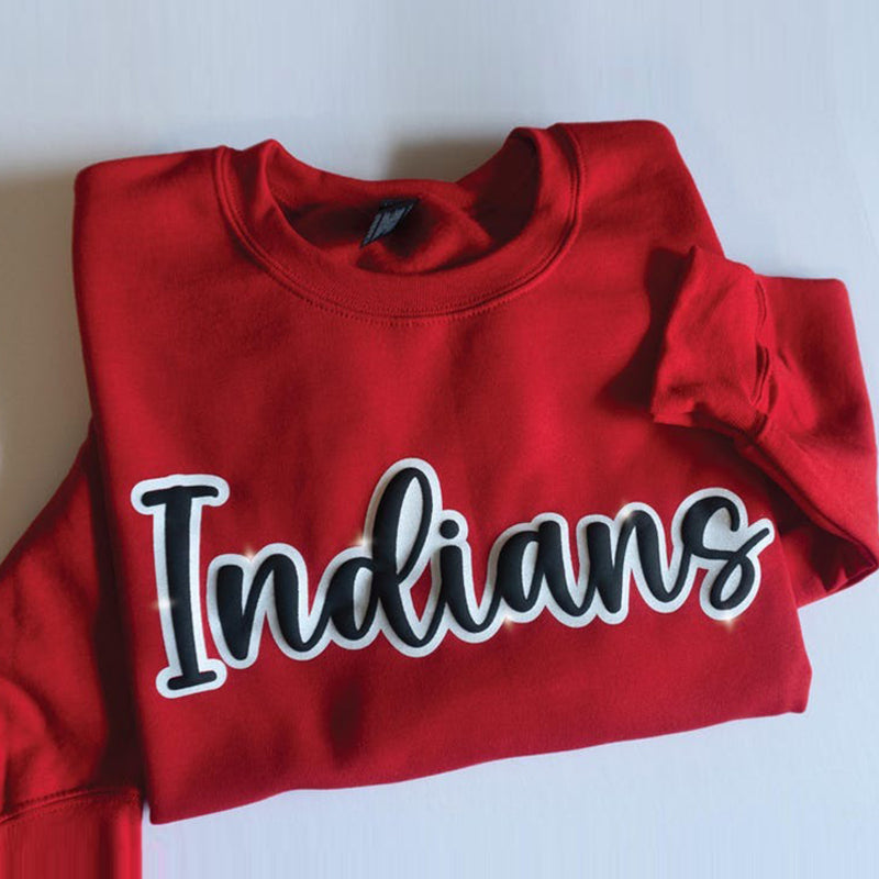 Custom Puff Sleeves And Glitter Team Name Sweatshirts, Glitter Team Name Sweatshirts, School Spirit Shirts