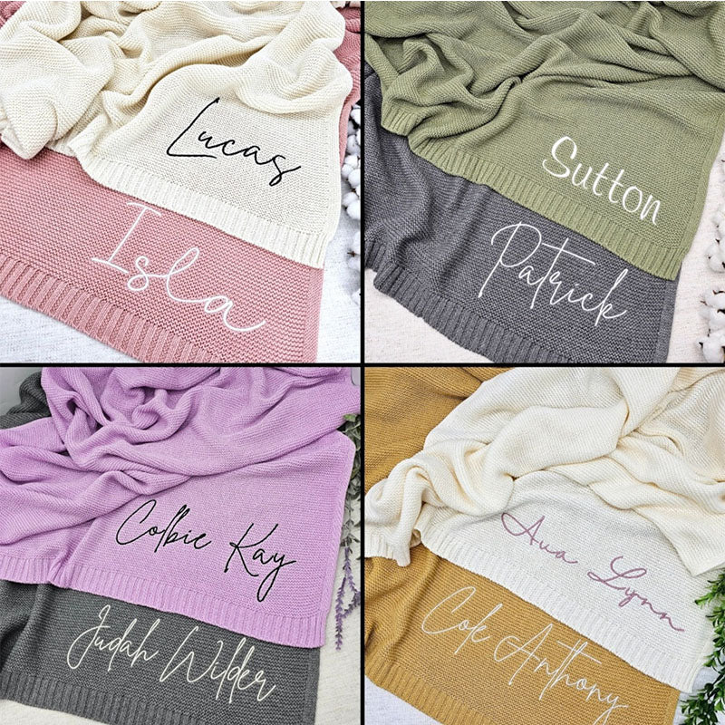 Personalized Baby Blanket For Baby Girl Boy,Embroidered Baby Blanket With Name,Monogrammed Baby Blanket,Baby Shower Gift