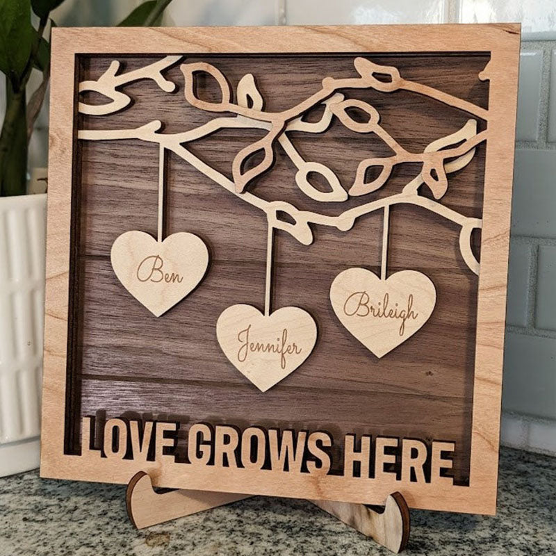 Personalized Wooden Sign Couples Custom Wood Sign Personalized Wooden Family Tree Sign